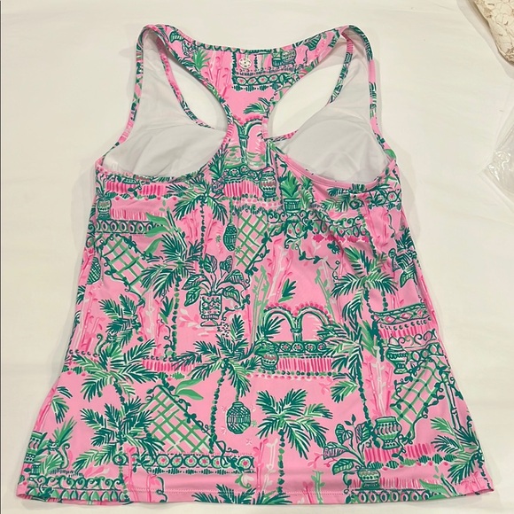 Lilly Pulitzer Tropical Pink and Green Sleeveless Top - Picture 4 of 8